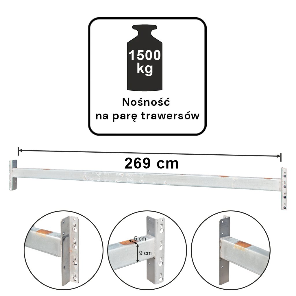 trawers DEXION Speedlock, belka regałowa DEXION, trawers magazynowy, belka nośna do regału, trawers ocynkowany, belka do regału paletowego, akcesoria regałowe DEXION, element regału magazynowego, trawers DEXION do magazynu, mocna belka regałowa