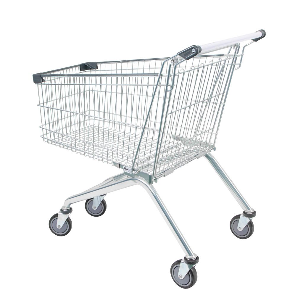 wózek sklepowy, wózek zakupowy, wózek do sklepu samoobsługowego, wózek metalowy, wózek na zakupy, wózek sklepowy z koszem, wytrzymały wózek sklepowy