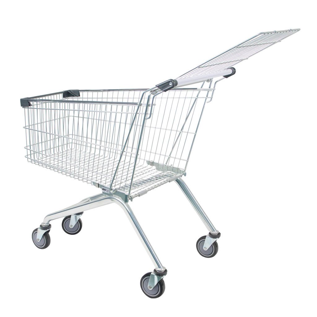 wózek sklepowy, wózek zakupowy, wózek do sklepu samoobsługowego, wózek metalowy, wózek na zakupy, wózek sklepowy z koszem, wytrzymały wózek sklepowy