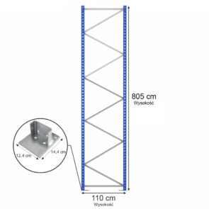 Zdjęcie produktu: Rama STOW PNFB15 H-805 cm G-110 cm W-10 cm niebieska skręcona