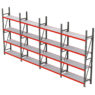 Regał magazynowy 16-półkowy Mega-M FORTIS H-200 cm L-642.5 cm G-40 cm