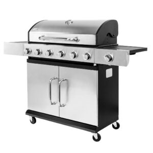 grill gazowy, grill ogrodowy gazowy, grill z żeliwnym rusztem, grill czarny, grill na taras, grill gastronomiczny, grill mobilny