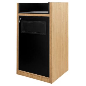 Zdjęcie produktu: Kosz na śmieci ze stojakiem na tace Mega-M H- 120 cm L- 60 cm G- 58 cm dąb kamienny