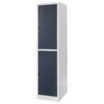 Zdjęcie produktu: Szafka skrytkowa BHP Mega-M 2 skrytki 40x50x180 cm szara grafitowy front