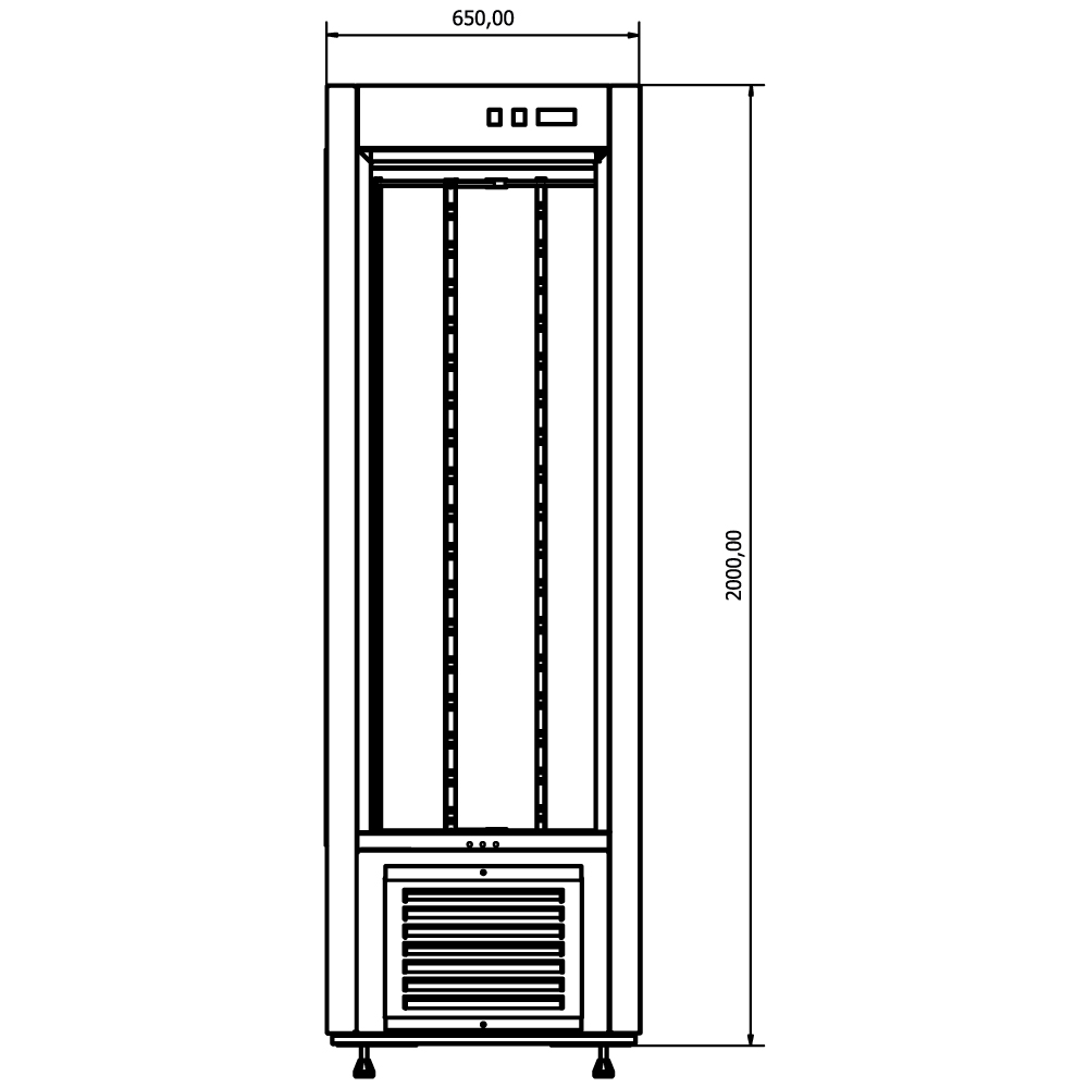 Witryna cukiernicza COLD ATENA SW 504 L 65x65x200 cm Plug-in