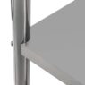 Stół gastronomiczny ze stali nierdzewnej centralny z 2 półkami Mega-M X STANDARD 120x70x85 cm