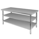 Zdjęcie produktu: Stół gastronomiczny ze stali nierdzewnej centralny z 2 półkami Mega-M X STANDARD 160x70x85 cm