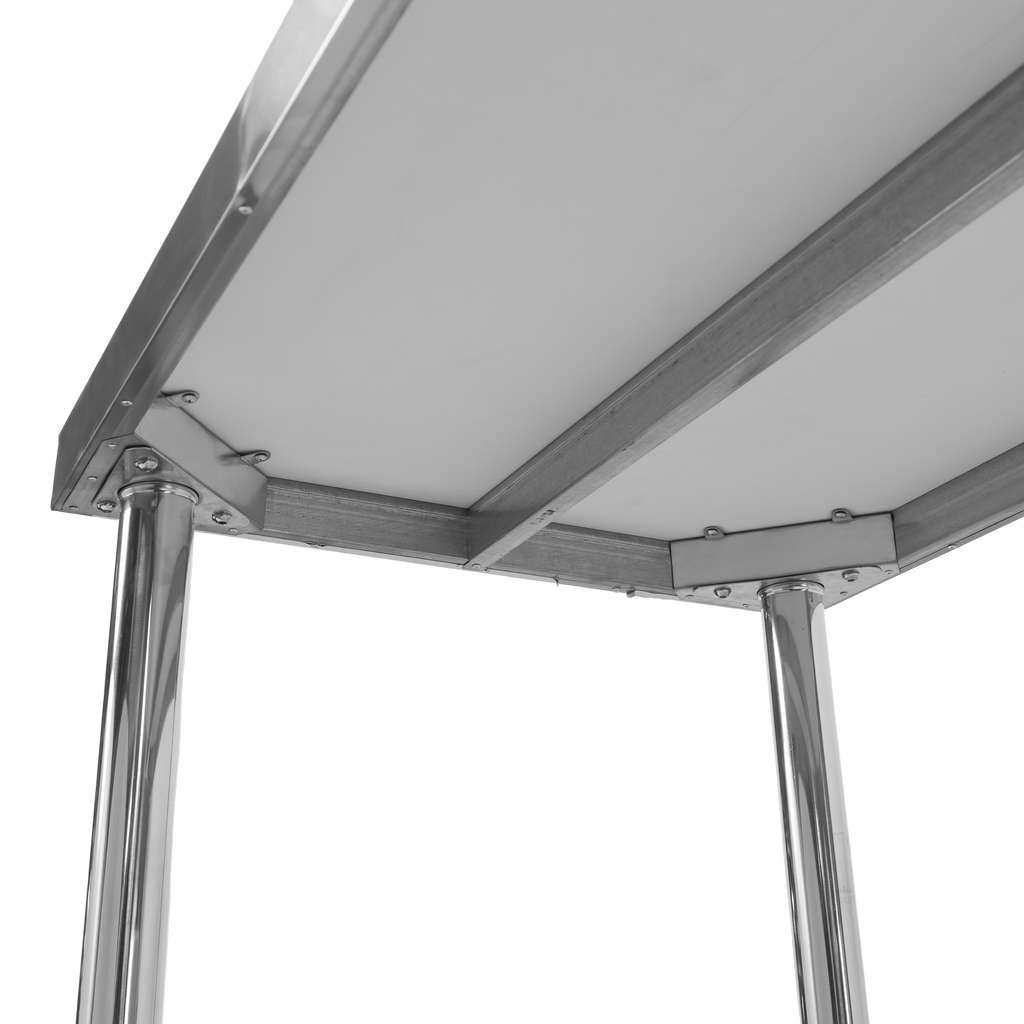 Stół gastronomiczny ze stali nierdzewnej mobilny z półką Mega-M X STANDARD 120x60x85 cm
