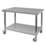 Stół gastronomiczny ze stali nierdzewnej mobilny z półką Mega-M X STANDARD 120x60x85 cm