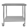 Stół gastronomiczny ze stali nierdzewnej mobilny z półką Mega-M X STANDARD 80x60x85 cm