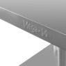 Stół gastronomiczny ze stali nierdzewnej przyścienny z półką Mega-M X STANDARD 100x60 i 100x70