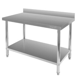 Zdjęcie produktu: Stół gastronomiczny ze stali nierdzewnej przyścienny z półką Mega-M X STANDARD 120x60x85 cm