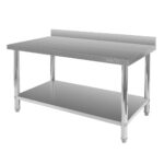 Zdjęcie produktu: Stół gastronomiczny ze stali nierdzewnej przyścienny z półką Mega-M X STANDARD 140x60x85 cm