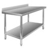 Stół gastronomiczny ze stali nierdzewnej przyścienny z półką Mega-M X STANDARD 140x60x85 cm