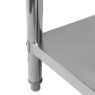 Stół gastronomiczny ze stali nierdzewnej przyścienny z półką Mega-M X STANDARD 150x60x85 cm nóżka
