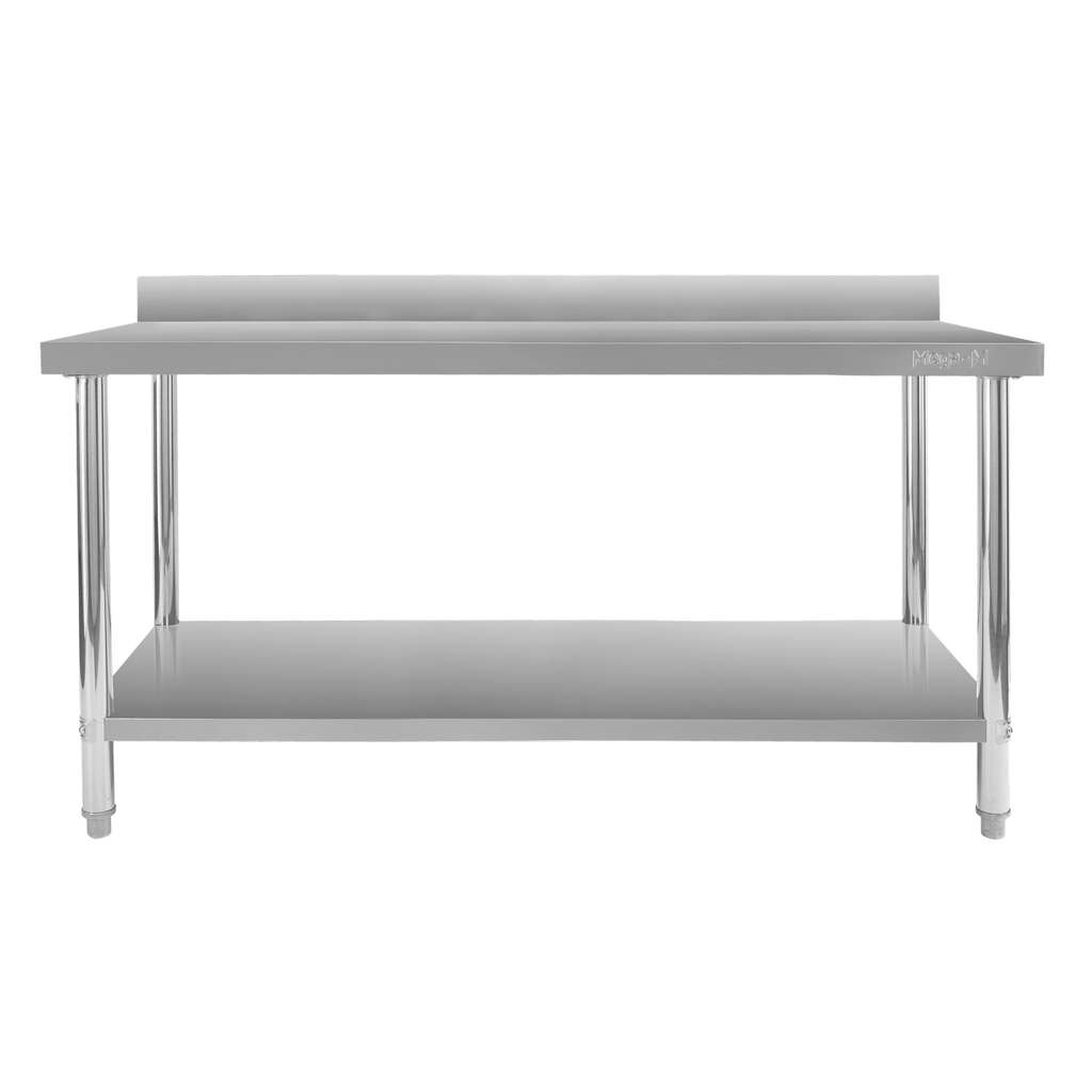Stół gastronomiczny ze stali nierdzewnej przyścienny z półką Mega-M X STANDARD 160x60x85 cm