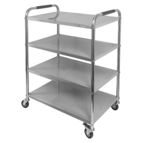 Zdjęcie produktu: Wózek gastronomiczny kelnerski 86x54x126 cm Mega-M X STANDARD 4 półki stal nierdzewna