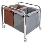 Zdjęcie produktu: Wózek hotelowy na pranie 2-komory Mega-M 90x65x85 cm szaro-brązowy