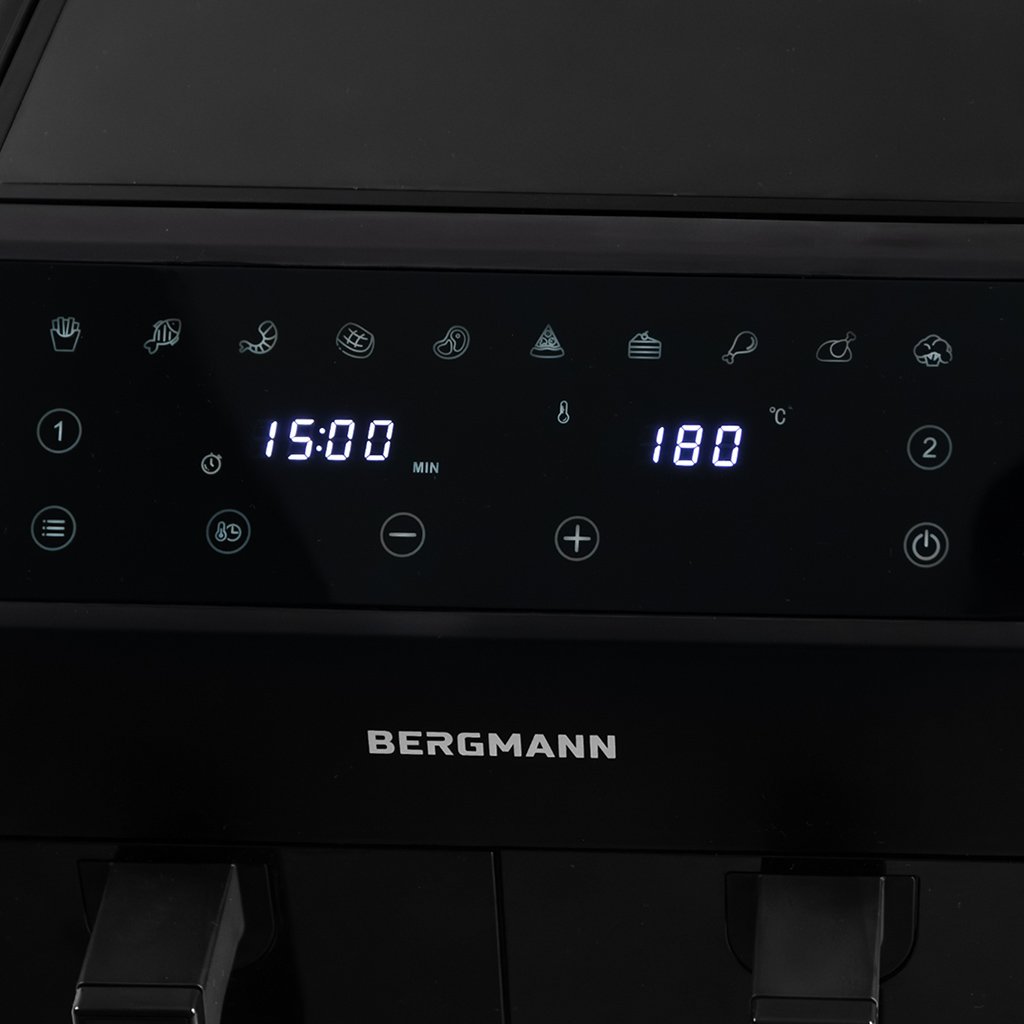 Frytkownica beztłuszczowa Air Fryer BERGMANN YA dwa kosze 2x4L 2000W