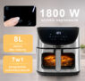 Frytkownica beztłuszczowa Air Fryer BERGMANN YA kosz 8L 1800W