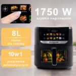 Zdjęcie produktu: Frytkownica beztłuszczowa Air Fryer BERGMANN YI kosz 8L 1750W książka kucharska w zestawie