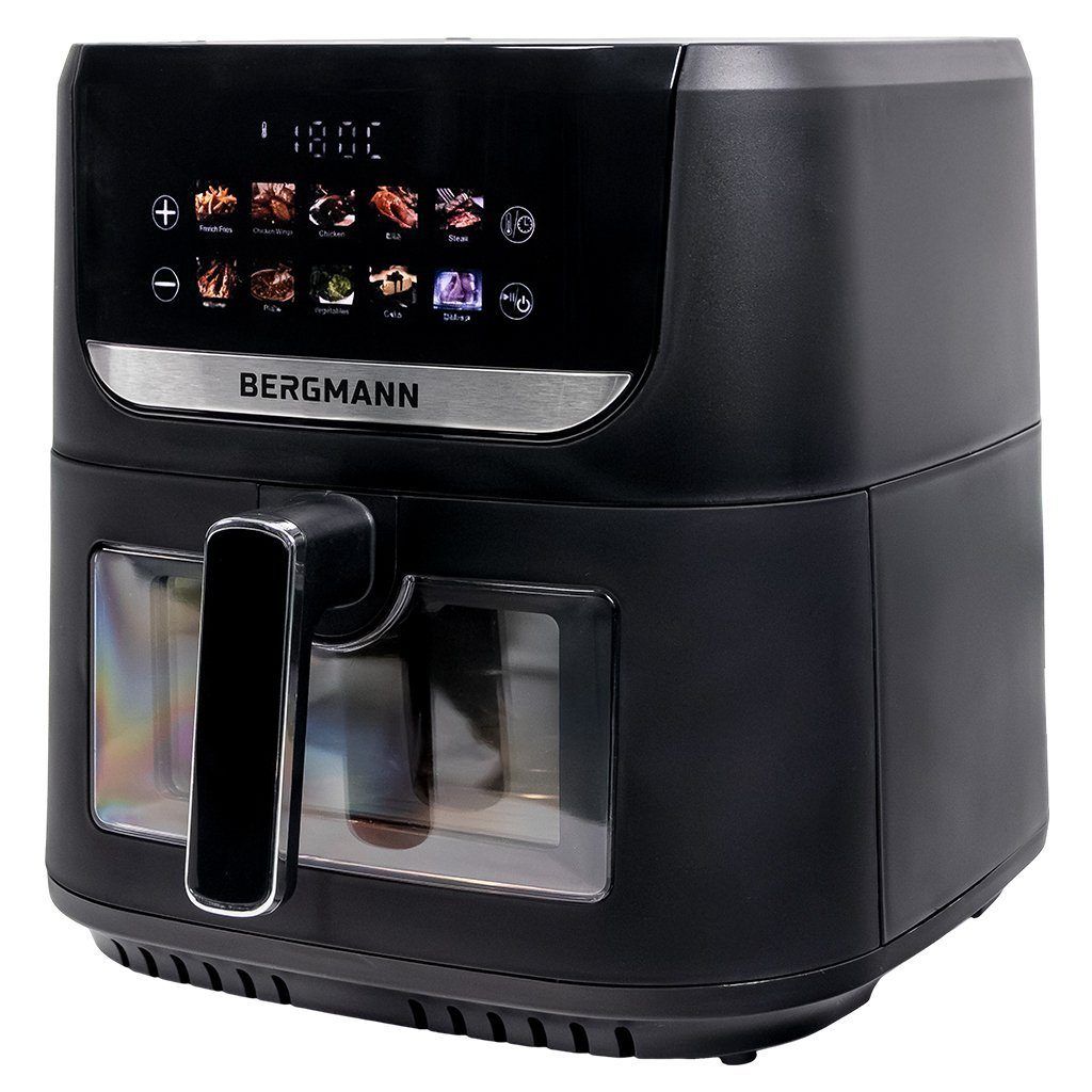 Frytkownica beztłuszczowa Air Fryer BERGMANN YI kosz 8L 1750W książka kucharska w zestawie