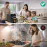 Frytkownica beztłuszczowa Air Fryer BERGMANN YI kosz 8L 1750W książka kucharska w zestawie