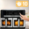 Frytkownica beztłuszczowa Air Fryer BERGMANN YO dwa kosze 2x6L 2800W MTP007742