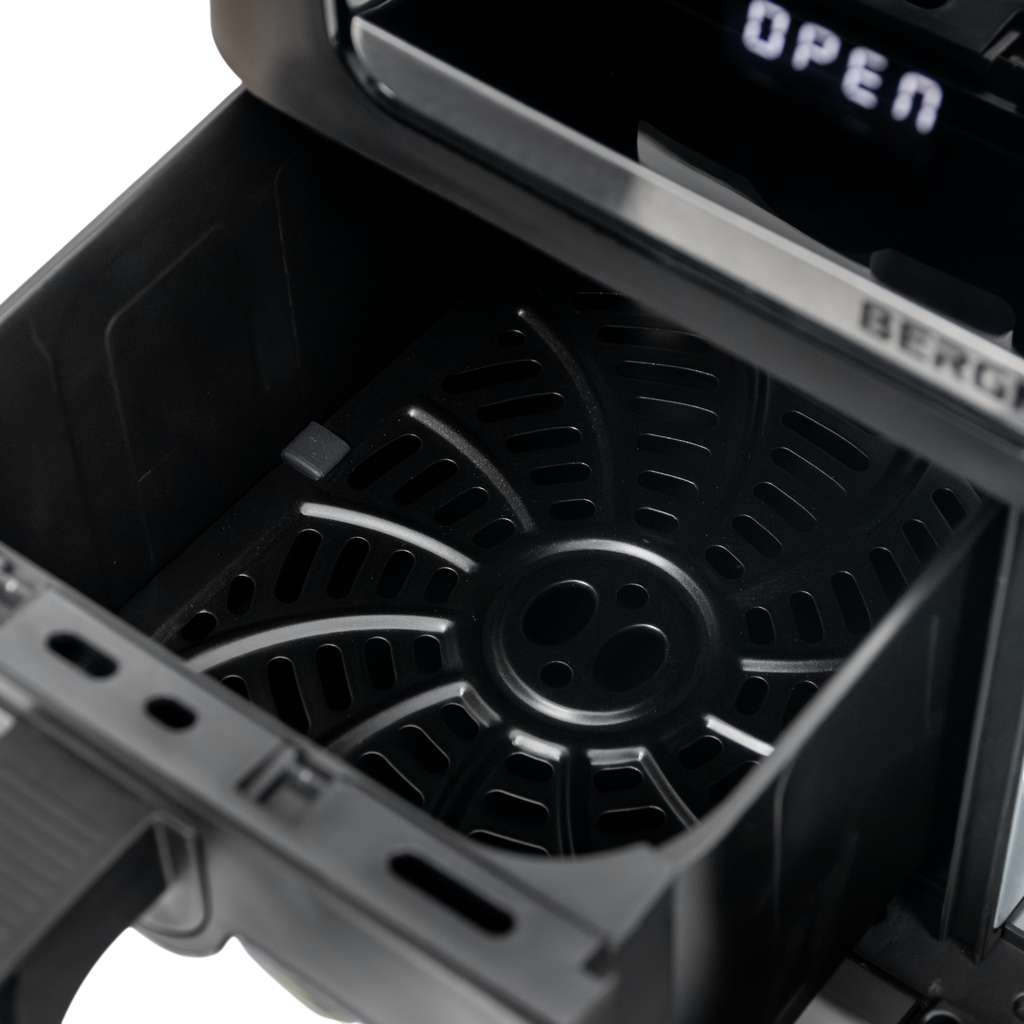 Frytkownica beztłuszczowa Air Fryer BERGMANN YO dwa kosze 6L+8L 2800W rękawica kuchenna w zestawie MTP007743