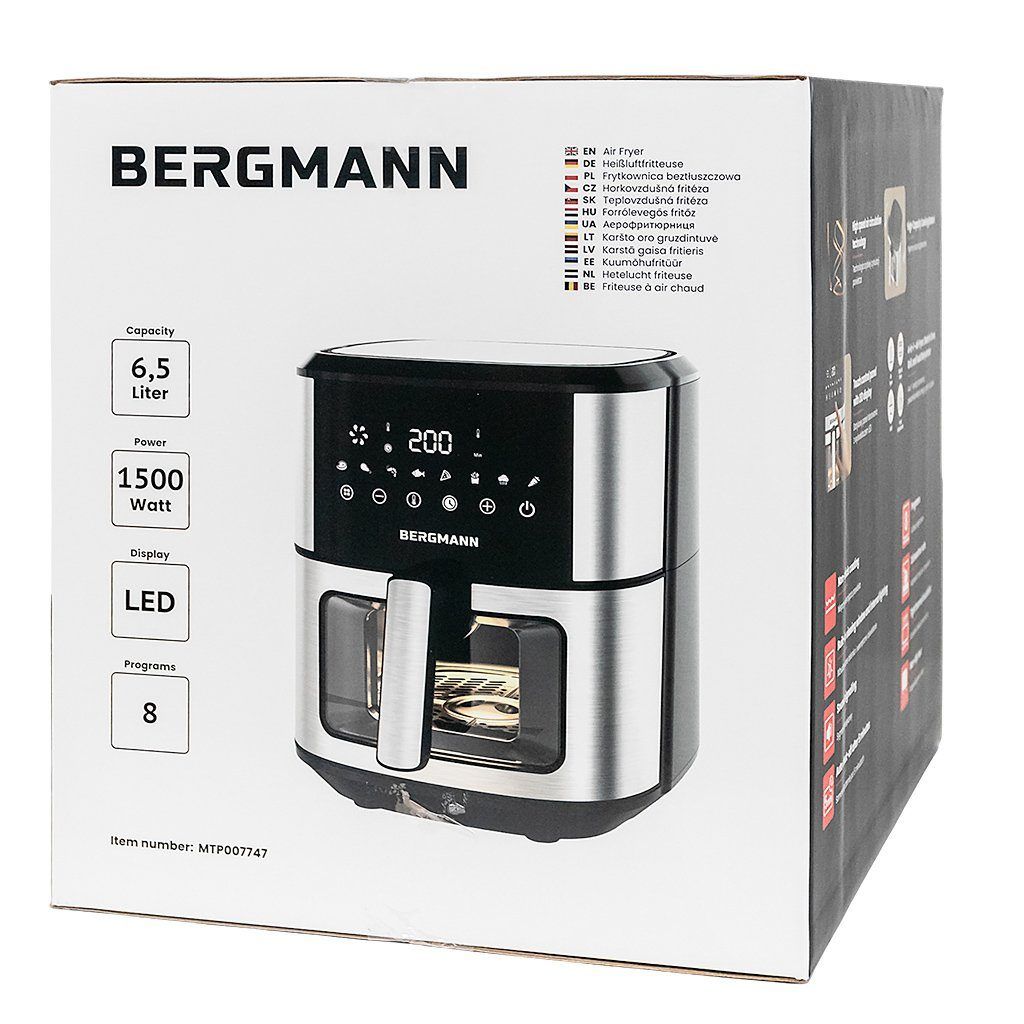 Frytkownica beztłuszczowa Air Fryer BERGMANN YO kosz 6,5L 1500W MTP007747 lifestyle