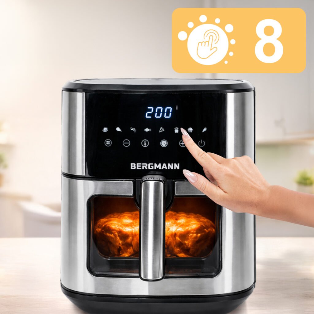 Frytkownica beztłuszczowa Air Fryer BERGMANN YO kosz 6,5L 1500W MTP007747 lifestyle