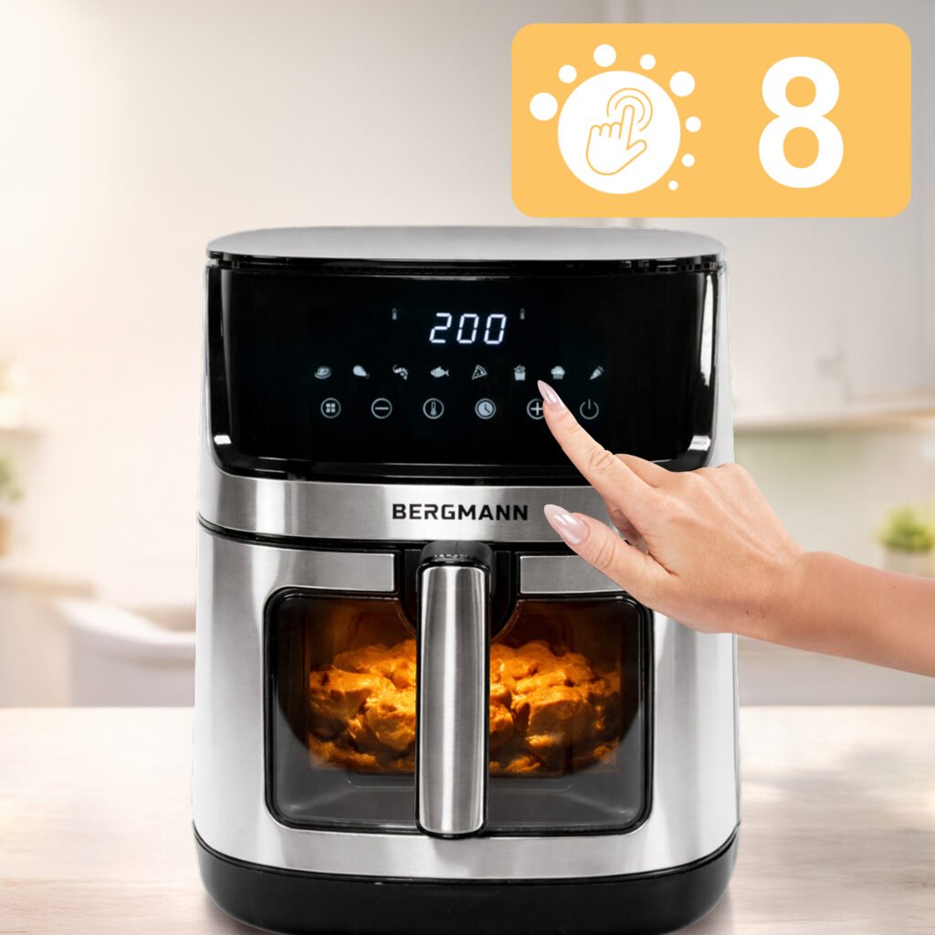 Frytkownica beztłuszczowa Air Fryer BERGMANN YO kosz 7,5L 2000W MTP007746