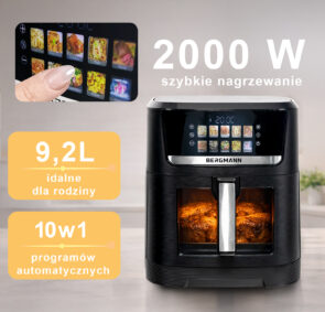 Zdjęcie produktu: Frytkownica beztłuszczowa Air Fryer BERGMANN YO kosz 9,2L 2000W