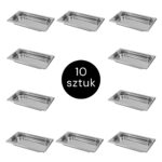 Zdjęcie produktu: Pojemnik GN 1/3 ze stali nierdzewnej Mega-M 32,5×17,6×4 cm zestaw 10 szt.