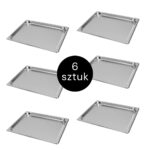 Zdjęcie produktu: Pojemnik GN 2/3 ze stali nierdzewnej Mega-M 35,3×32,5×2 cm zestaw 6 szt.