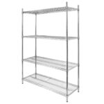 Zdjęcie produktu: Regał gastronomiczny druciany chromowany Mega-M 4-półkowy 120x60x180 cm