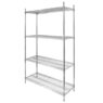 regał druciany chromowany, regał 4-półkowy, regał stalowy, regał , regał do gastronomii, regał chromowany