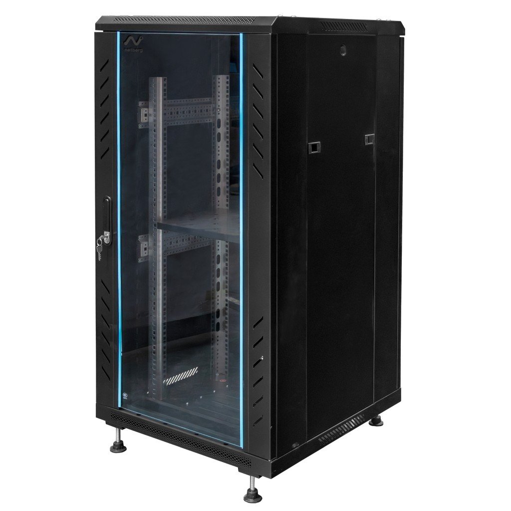 Szafa rack serwerowa na elektronikę NETBERG, szafa rackowa 19" 22U stojąca
