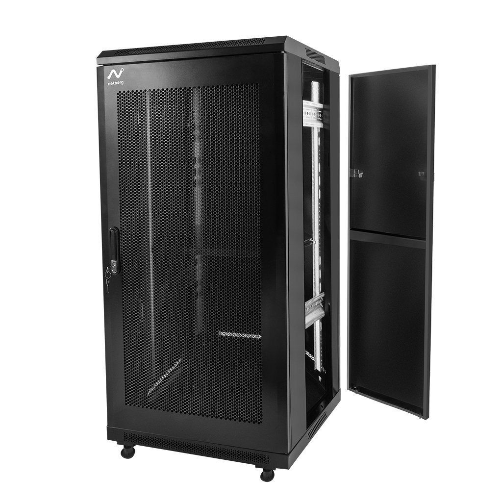 Szafa Rack 19 22U serwerowa na elektronikę NETBERG stojąca , szafa serwerowa 22U, szafa teleinformatyczna