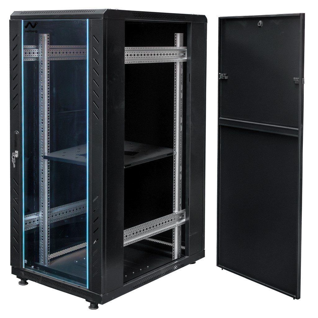 Szafa rack serwerowa na elektronikę NETBERG, szafa rackowa 19" 28U stojąca
