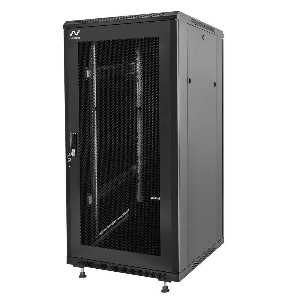 Szafa Rack 19 28U serwerowa na elektronikę NETBERG stojąca , czarna serwerowa 28U