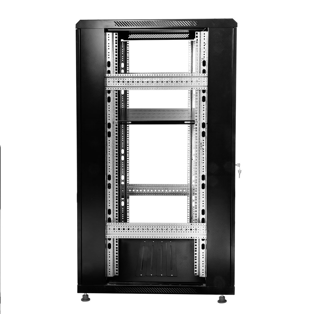 Szafa Rack 19 28U serwerowa na elektronikę NETBERG stojąca , czarna teleinformatyczna 28U