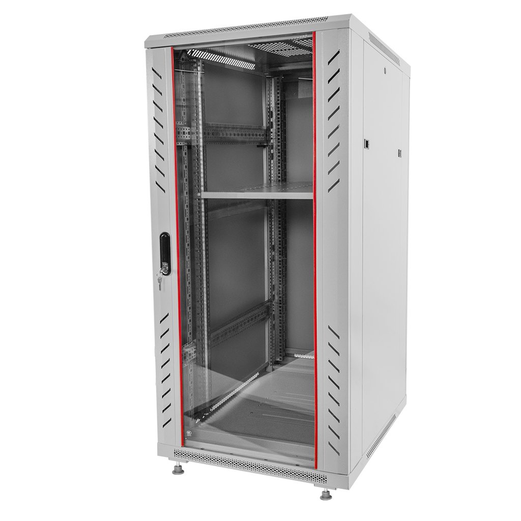 Szafa Rack 19 28U serwerowa na elektronikę NETBERG stojąca 60x80x136.5 cm szara