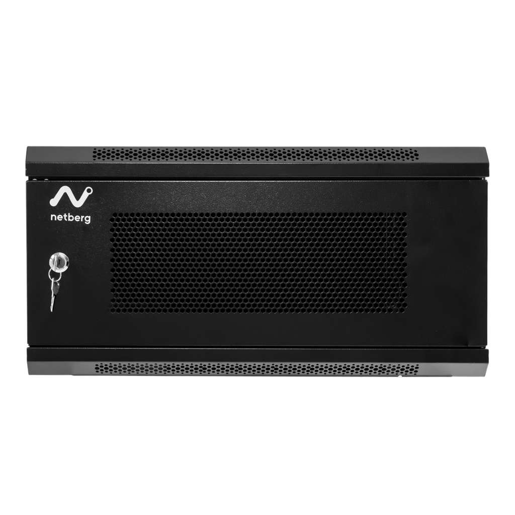 Szafa Rack 19 6U serwerowa na elektronikę NETBERG wisząca 60x40x30cm czarna z drzwiami perforowanymi