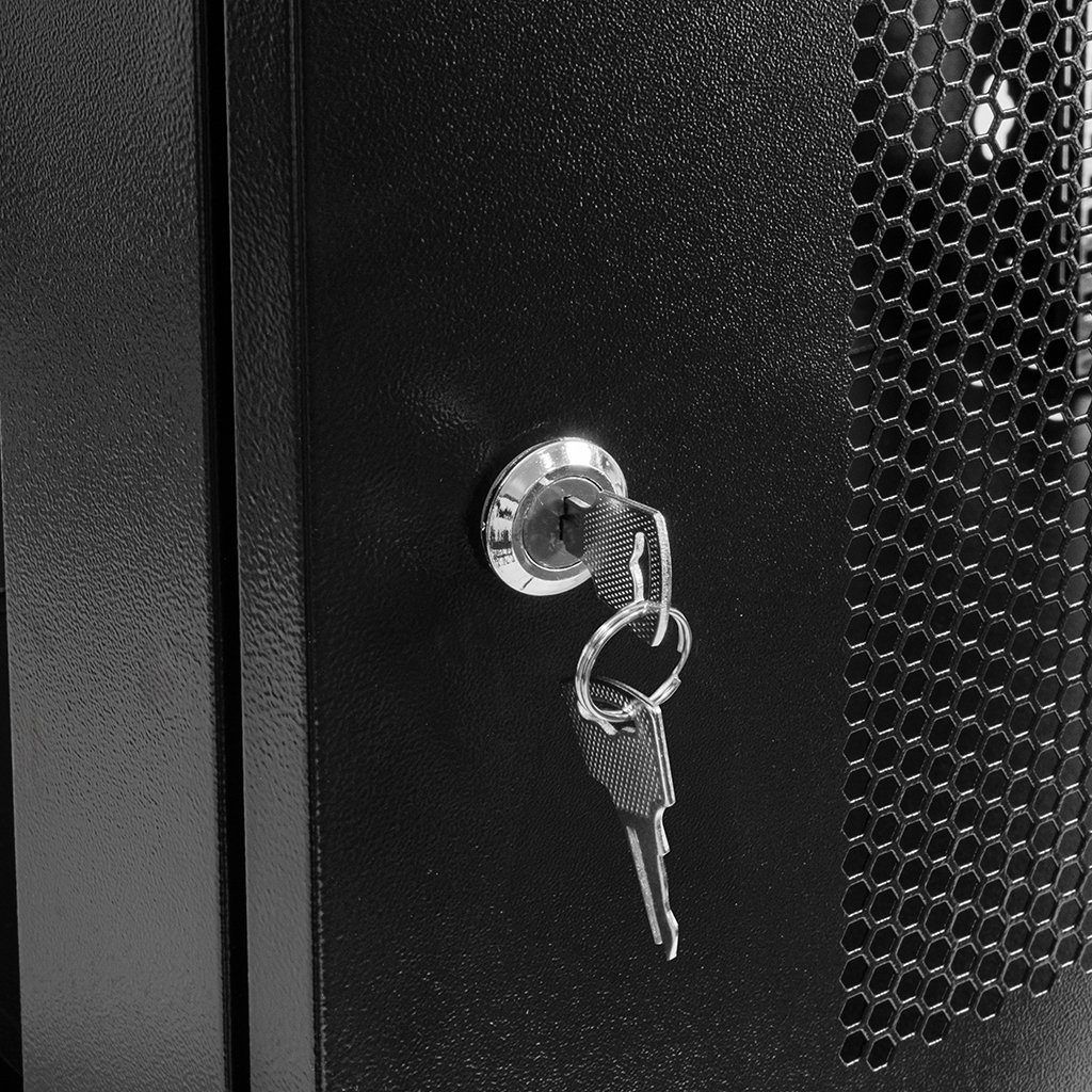 Szafa Rack 19 9U serwerowa na elektronikę NETBERG wisząca 60x40x45cm czarna z drzwiami perforowanymi
