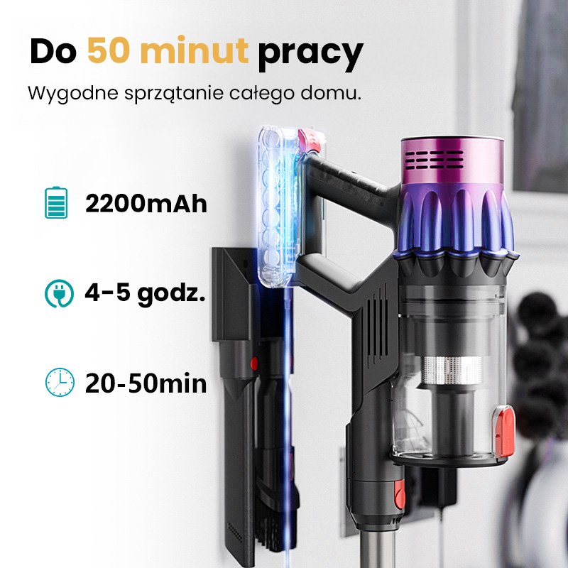 odkurzacz bezprzewodowy BERGMANN PUX 728 650 W, odkurzacz pionowy