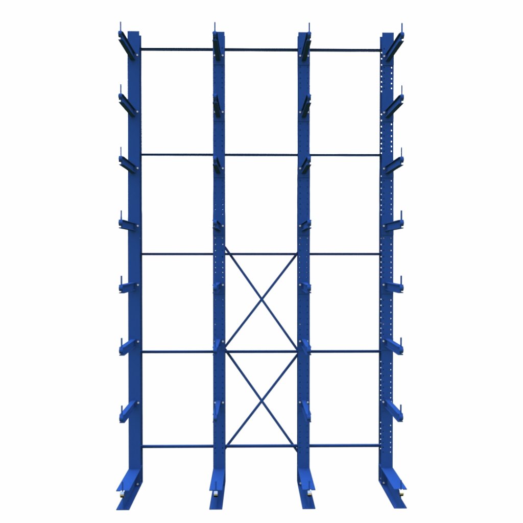 Regał wspornikowy jednostronny STOW H-750 cm 4 moduly MPP001614