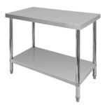 Zdjęcie produktu: Stół gastronomiczny ze stali nierdzewnej centralny z półką Mega-M X STANDARD 100x60x85 cm