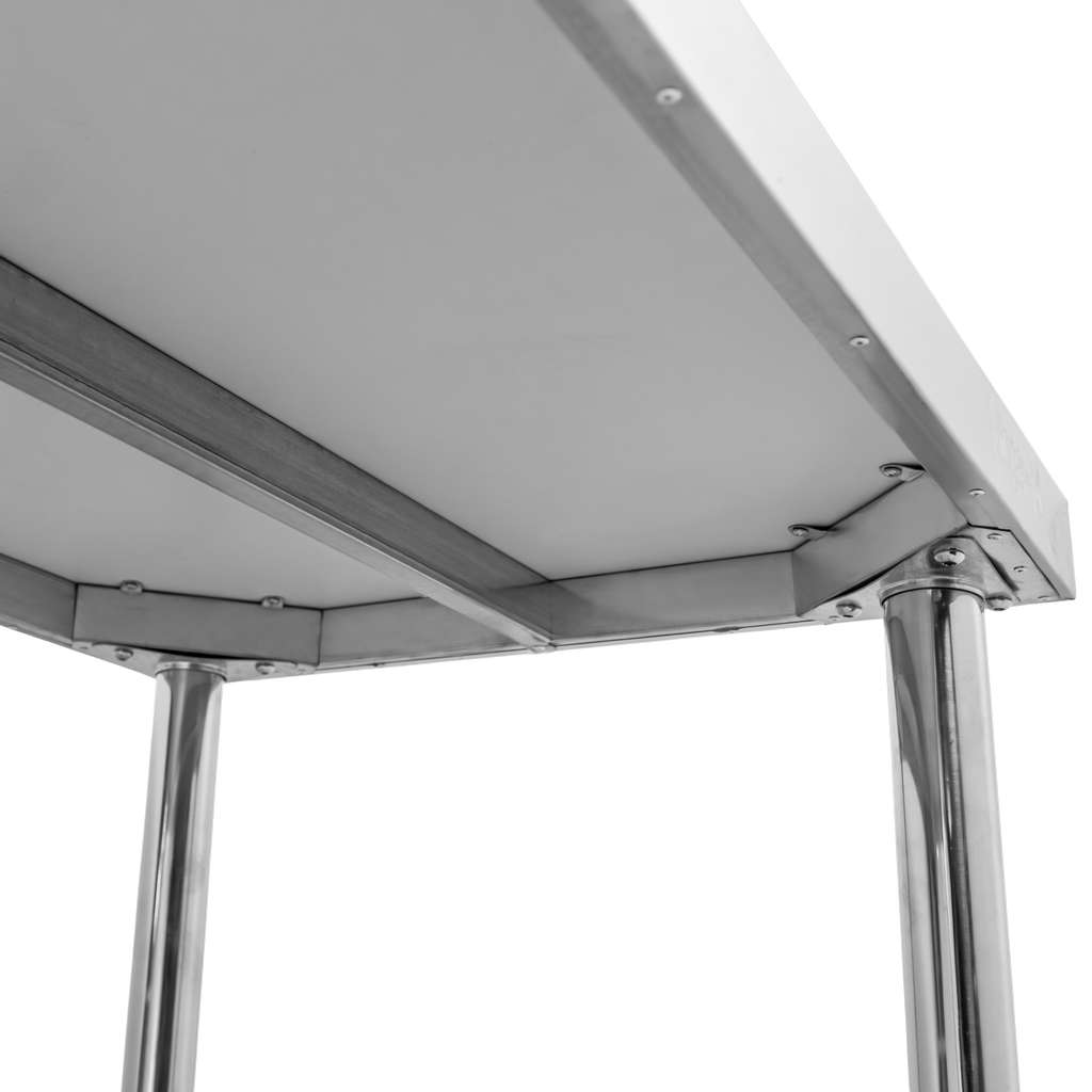 Stół gastronomiczny ze stali nierdzewnej centralny z półką Mega-M X STANDARD 100x60x85 cm