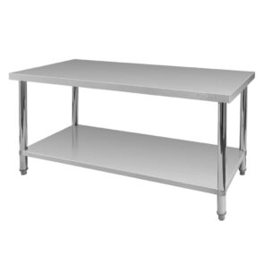 Zdjęcie produktu: Stół gastronomiczny ze stali nierdzewnej centralny z półką Mega-M X STANDARD 160x60x85 cm